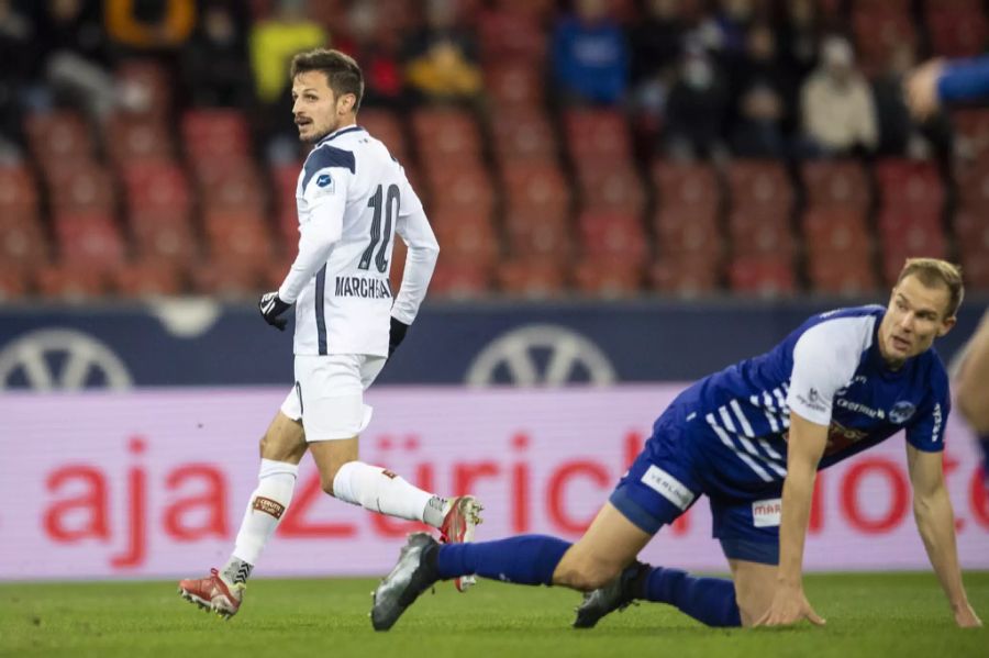 Wenig später stellt Antonio Marchesano (l.) auf 2:0.