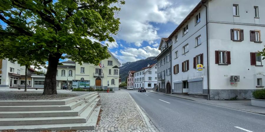 Im Dorfzentrum der Gemeinde Bonaduz.