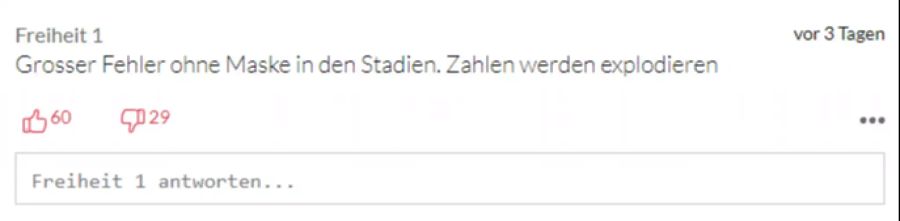 Ein weiterer Nau.ch-Leser warnt jedoch, dass es ein Fehler ist, die Maskenpflicht mit 2G aufzuheben.