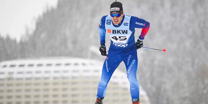 Jovian Hediger, hier beim Ski Nordisch Langlauf Weltcup in Davos. Jovian Hediger