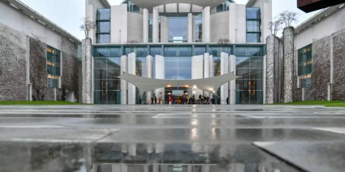 Blick aufs Kanzleramt in Berlin. Blick aufs Kanzleramt in Berlin.