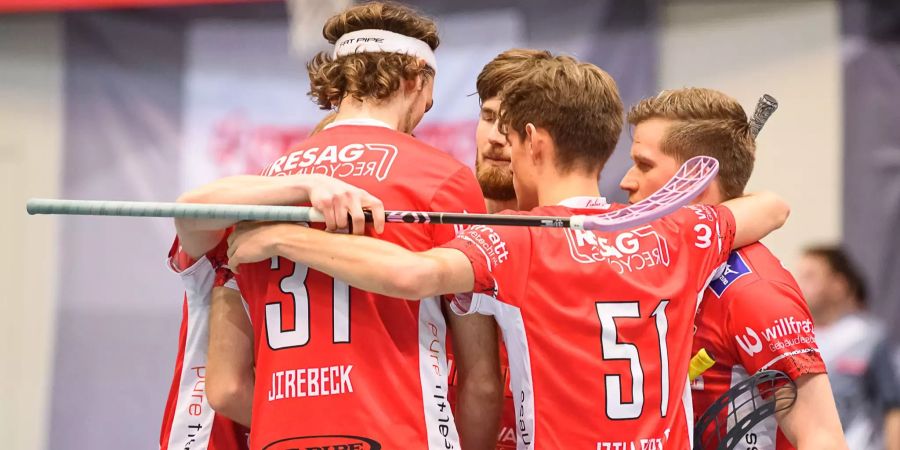 Spieler vom Team Floorball Köniz.