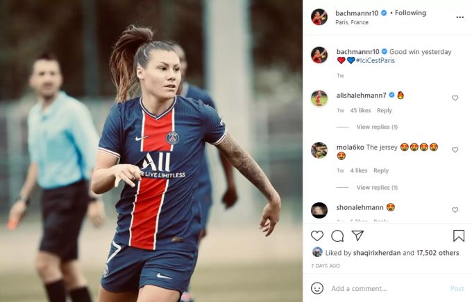 Ramona Bachmann im Dress von Paris Saint-Germain. Ramona Bachmann