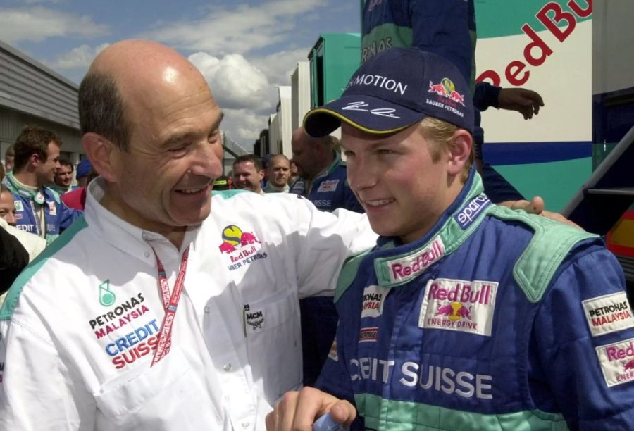 Die Formel-1-Karriere von Kimi Räikkönen beginnt 2001 im Rennstall des Schweizers Peter Sauber.