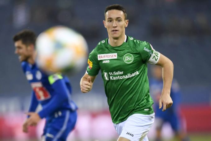 Silvan Hefti im Einsatz für den FC St. Gallen. Silvan Hefti FC St.Gallen