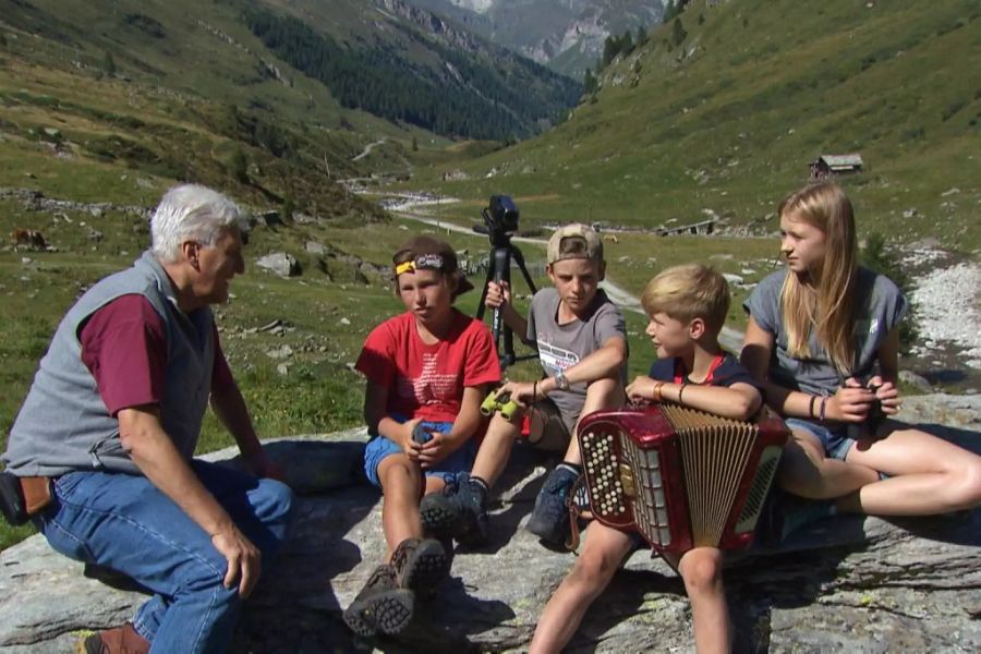 Oder besuchte Kinder im Val Madris im Bündnerland.