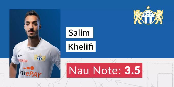 Die Nau.ch-Note für Salim Khelifi vom FCZ. FCZ