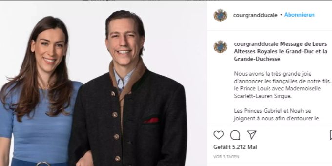 Prinz Louis von Luxemburg und Scarlett-Lauren Sirgue sind verlobt. Prinz Louis von Luxemburg