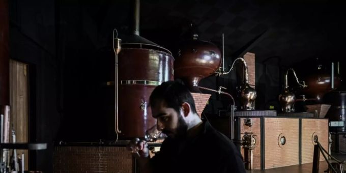 Ein Cognac-Produzent in Frankreich Ein Cognac-Produzent in Frankreich