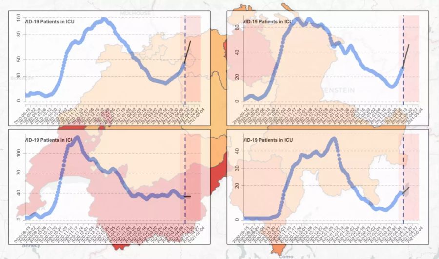 Intensivpflegebetten ICU Grossregionen