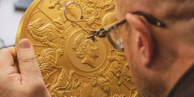 Die bisher grösste Goldmünze von Royal Mint. goldmünze royal mint