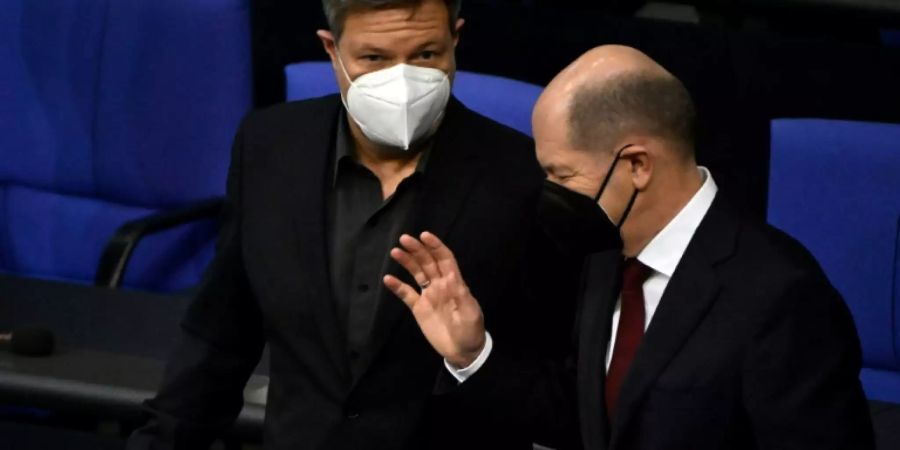 Bundeskanzler Olaf Scholz im Bundestag