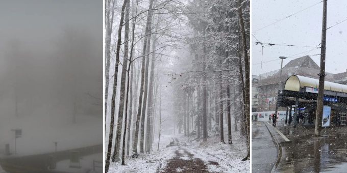 Der Schnee ist zurück: Am 1. April fallen in der Region Bern dicke Flocken. Schnee April