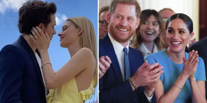 Schwänzten Ehrung - Harry und Meghan besuchen Hochzeit von Beckham-Sohn