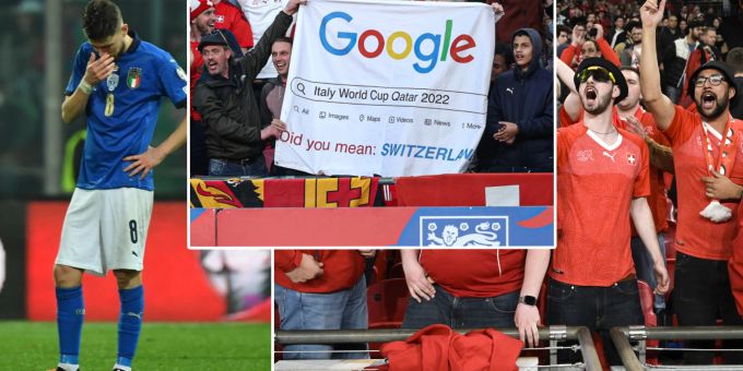 Nach WM-Aus - Nati-Fans machen sich im Wembley über Italien lustig