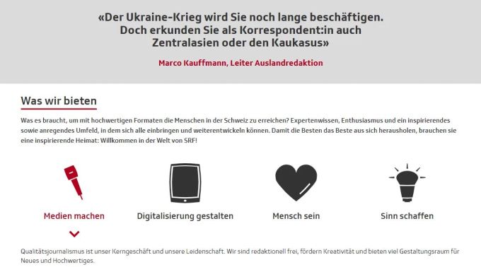Das Zitat von Marco Kauffmann zum Ukraine-Krieg. srf kauffmann
