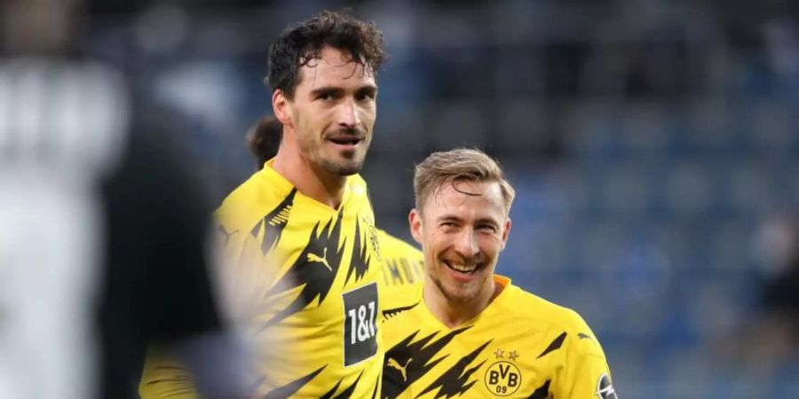 Dortmunder Matchwinner in Bielefeld: Mats Hummels (r). Foto: Friso Gentsch/dpa