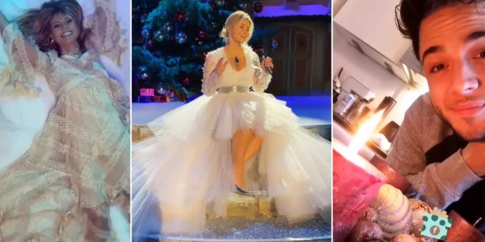 Heidi Klum, Beatrice Egli und Luca Hänni sind in Weihnachtsstimmung. Luca Hänni