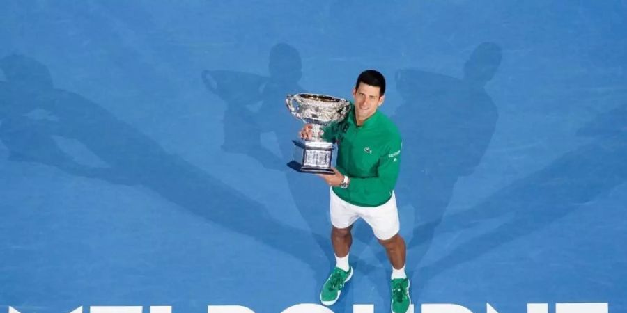 Novak Djokovic hatte Anfang Februar die Australian Open gewonnen. Foto: Dave Hunt/AAP/dpa