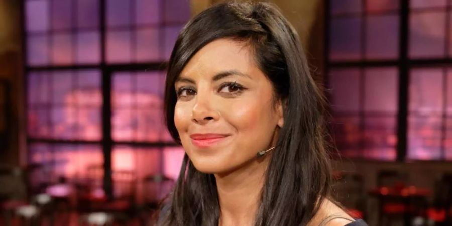 Collien Ulmen-Fernandes 2019 nach der Aufzeichnung der WDR Talkshow "Kölner Treff" im Studio. Foto: Henning Kaiser/dpa