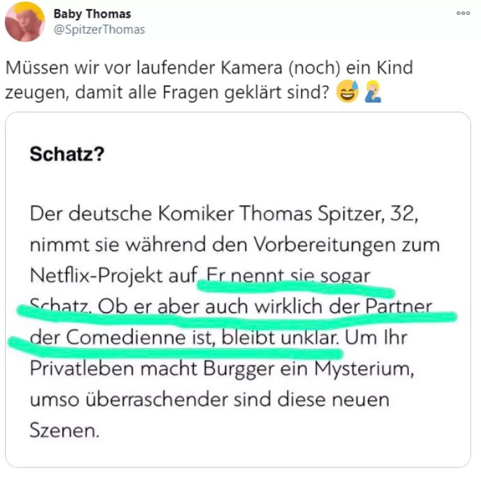 Hier lacht der Freund von Hazel Brugger über die Liebes-Gerüchte. Hazel Brugger