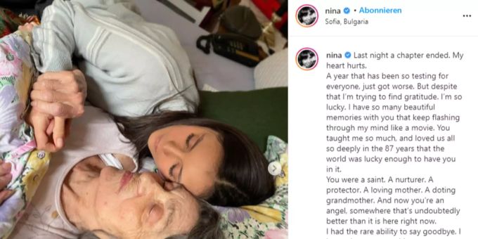 Nina Dobrev und ihre Oma. nina dobrev