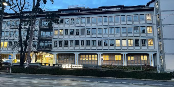 Das Universitätsspital in Zürich. universitätsspital zürich