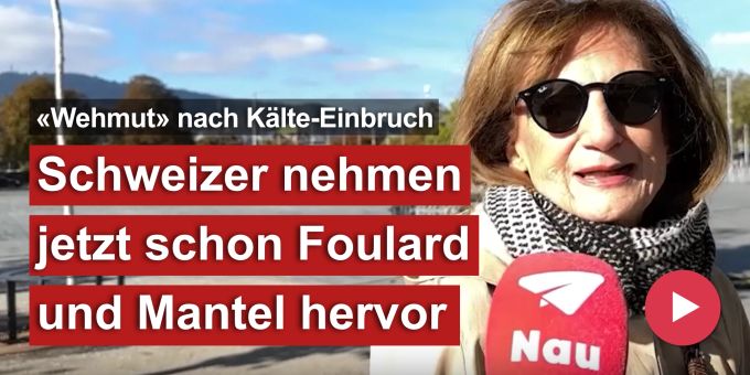 Nach Kälte-Einbruch - Schweizer nehmen schon Foulard und Mantel hervor