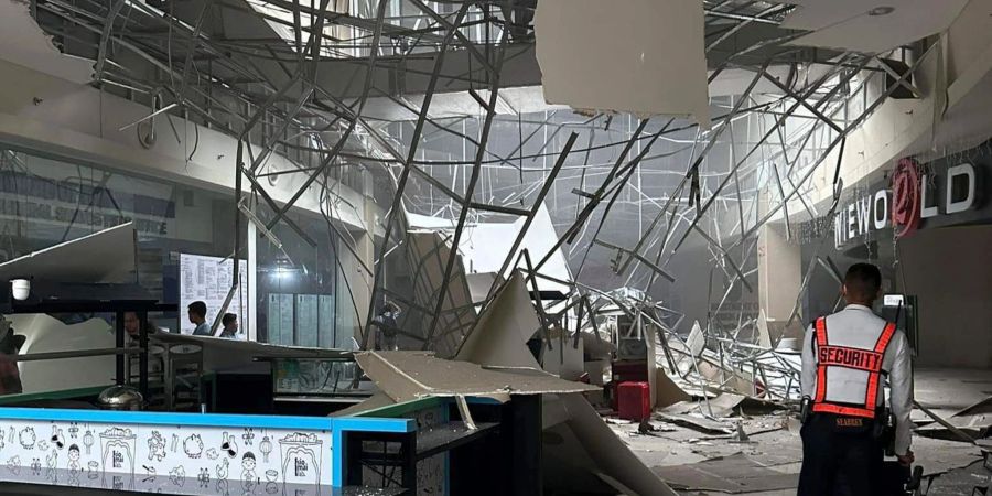 Schäden nach dem Erdbeben in einem Einkaufszentrums in General Santos City auf den Philippinen.