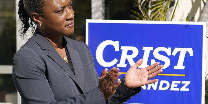 Soll den vakanten Sitz der verstorbenen US-Senatorin Dianne Feinstein aus Kalifornien im US-Senat in Washington besetzen: Laphonza Butler. us-senatorin feinstein