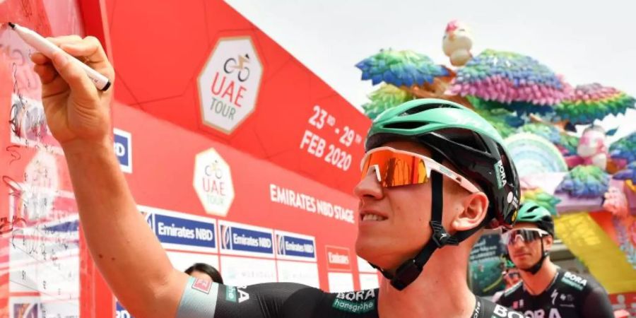 War bei der UAE Tour für sein Bora-hansgrohe-Team imn Einsatz: Pascal Ackermann. Foto: Lapresse/ Massimo Paolone/Lapresse via ZUMA Press/dpa