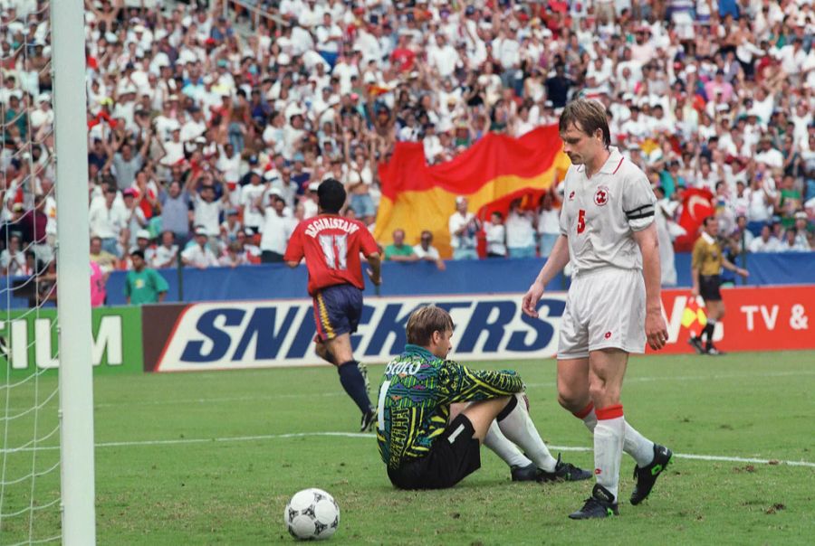 Alain Geiger (rechts) war 1994 Captain der Schweizer Nati.