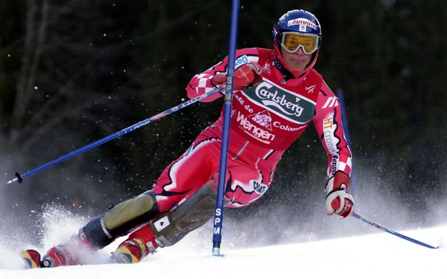 13. Januar 2002: Der 22-jährige Ivica Kostelic triumphiert im Slalom von Wengen. Es ist sein zweiter Weltcup-Sieg – 24 weitere sollten folgen.