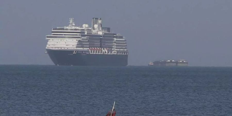 Das Kreuzfahrtschiff «Westerdam» durfte in Kambodscha im Hafen von Sihanoukville anlegen. Foto: Heng Sinith/AP/dpa