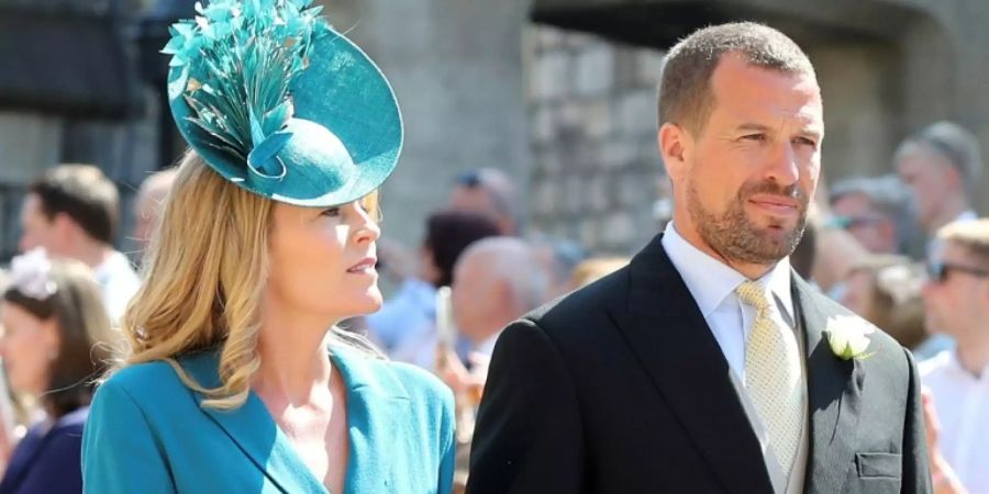 Peter Phillips und sein Frau bei der Hochzeit von Harry und Meghan