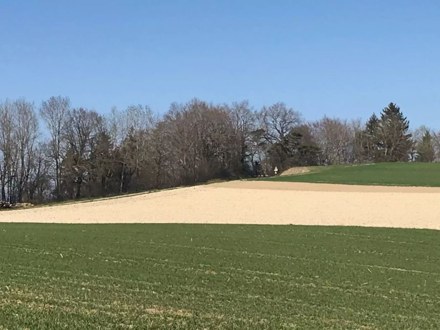 Auch auf der gegenüber liegenden Strasse hätte eine Absperrung das Besteigen des Gipfels verhindern sollen.