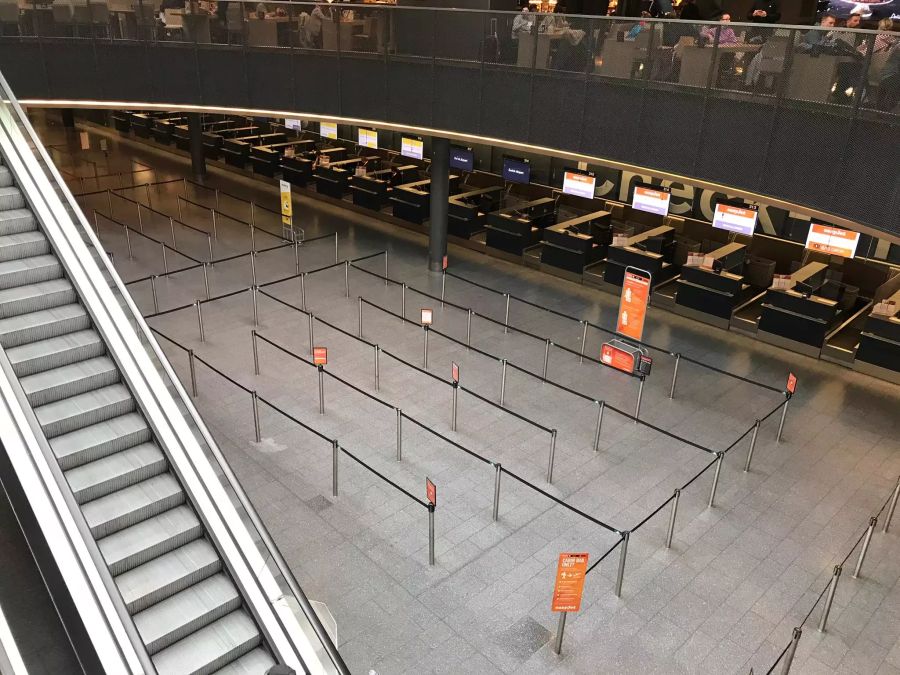 Die Situation am Flughafen Zürich.