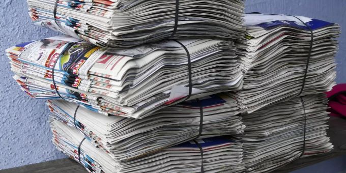 Altpapiersammlung. Altpapier