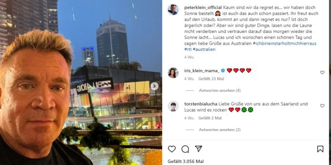 Peter Klein äussert sich auf Instagram zu den Folgen der Affäre-Vorwürfen seiner (Noch-)Ehefrau Iris Klein. Peter Klein Daniela Katzenberger