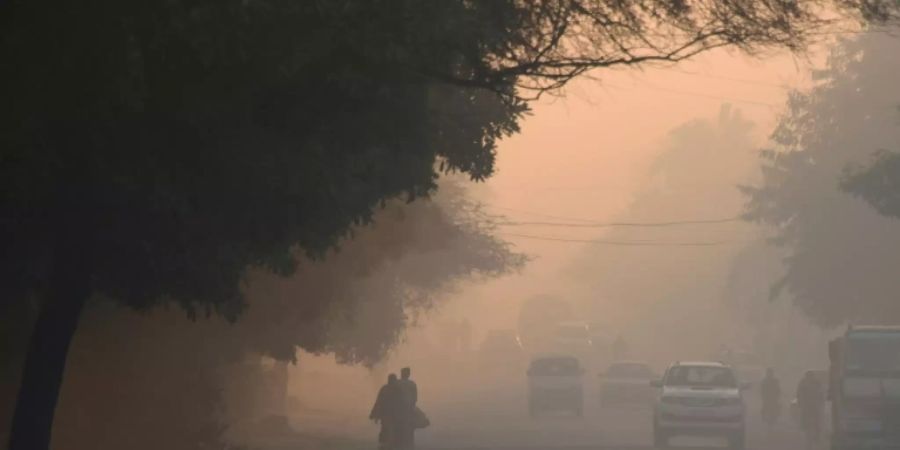 Smog in der besonders belasteten Stadt Gurgaon