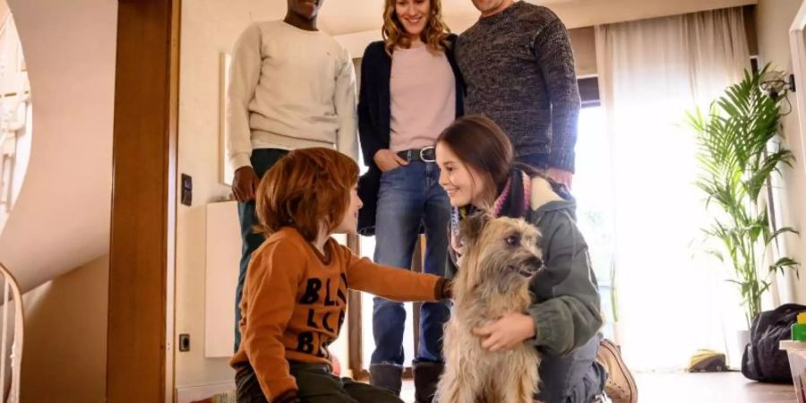 Der kleine Hund Fredo ist das neue Mitglied der Familie Fankhauser. Foto: Martin Rottenkolber/VOX