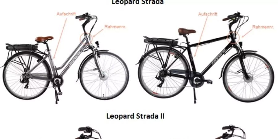 Bei E-Bike-Modellen «Leopard Strada» und «Leopard Strada II» können sich Schrauben am Velolenker lösen. Deshalb tauscht Coop Bau+Hobby die entsprechenden Lenkvorrichtungen beim Kunden zu Hause aus.