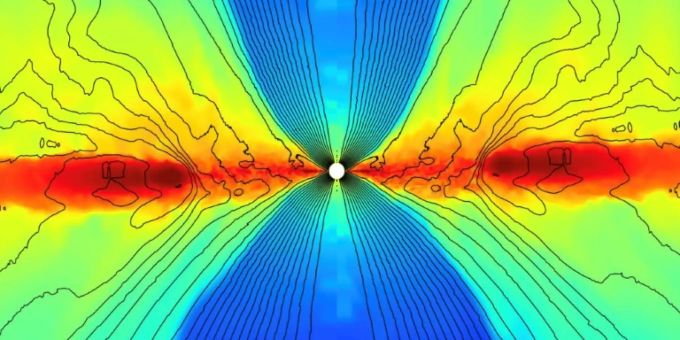 Aufnahme der Northwestern University von der Simulation