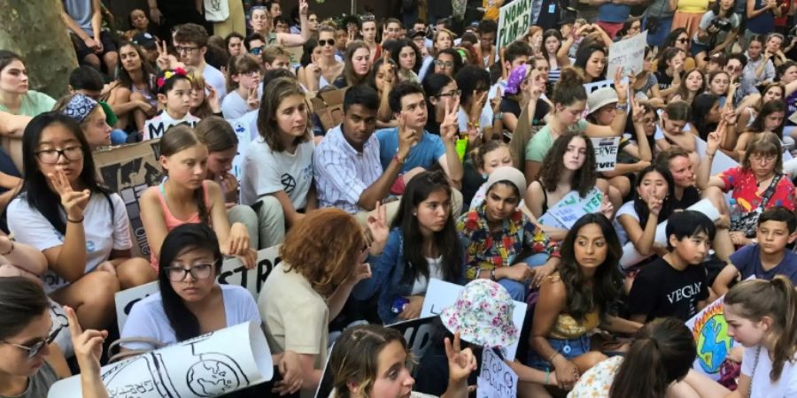 Schülerprotest in New York Ende August