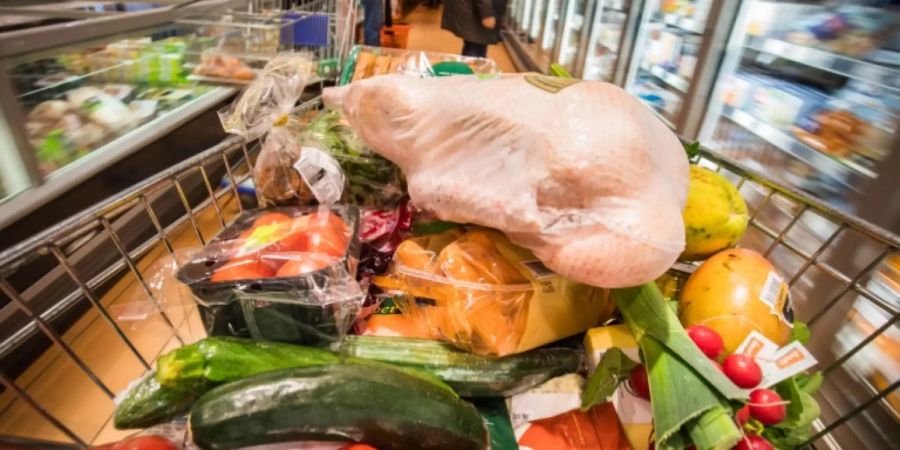 Einkaufswagen in einem Supermarkt