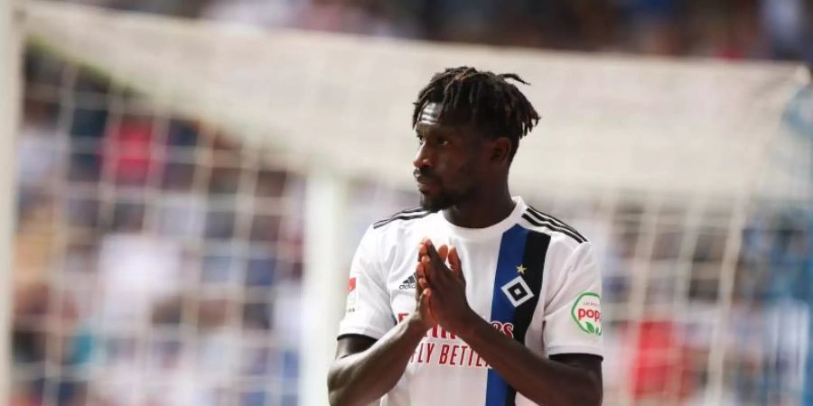 Durchlebte strapaziöse Wochen: HSV-Profi Bakery Jatta. Foto: Christian Charisius