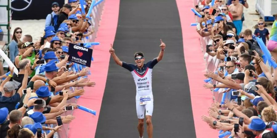 Siegte in Polen: Triathlon-Ass Jan Frodeno. Foto: Jan Dzban/PAP