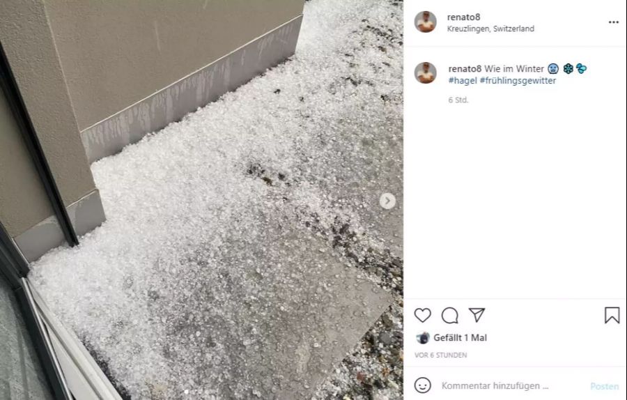 Dieser Instagram-User teilte teilte dieses Bild aus Kreuzlingen und schrieb dazu: «Wie im Winter.»