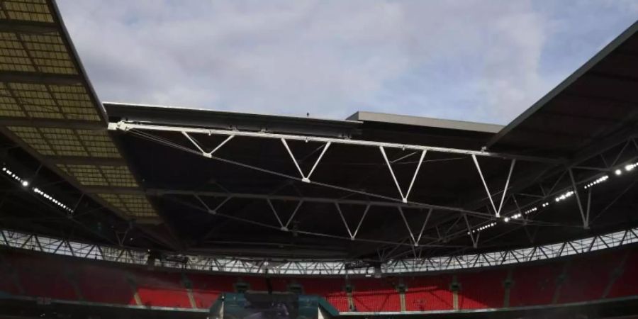 Das DFB-Team hätte kurzfristig und eingeschränkt doch noch in Wembley trainieren können. Foto: Catherine Ivill/GETTY POOL/AP/dpa