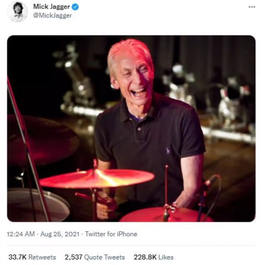 Mick Jagger trauert um Bandkollegen Charlie Watts.